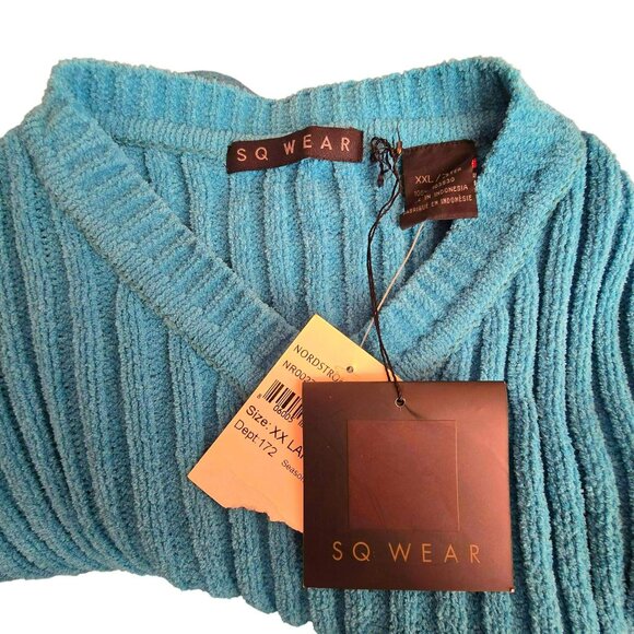 Men's Ribbed Knit V-Neck Sweater By SQ Wear Size XXL Very Soft JJ4148 - Picture 9 of 9